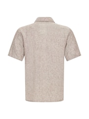Casual Friday Brown Sauby Linen Shirt - Image 6 of 7