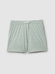 Reiss Sage Cable Zig-Zag Print Drawstring Swim Shorts - Image 2 of 6