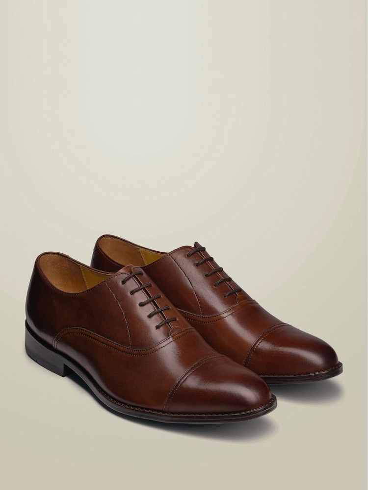 Charles Tyrwhitt Brown Leather Oxford Shoes - Image 2 of 2