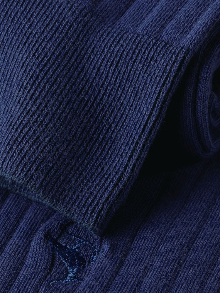 Charles Tyrwhitt Blue Cotton Rib Socks - Image 2 of 2 Charles Tyrwhitt Blue Cotton Rib Socks - Image 2 of 2