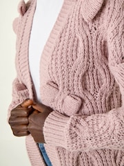 Roman Pink Bow Embellished Knit Cardigan - Image 5 of 5