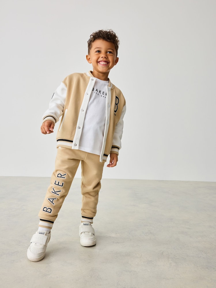 Baker by Ted Baker Neutral 100% Cotton Varsity 3 Piece Set - Image 1 of 14