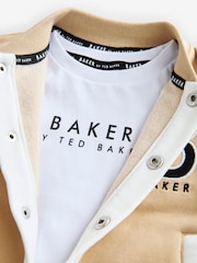 Baker by Ted Baker Neutral 100% Cotton Varsity 3 Piece Set - Image 12 of 14