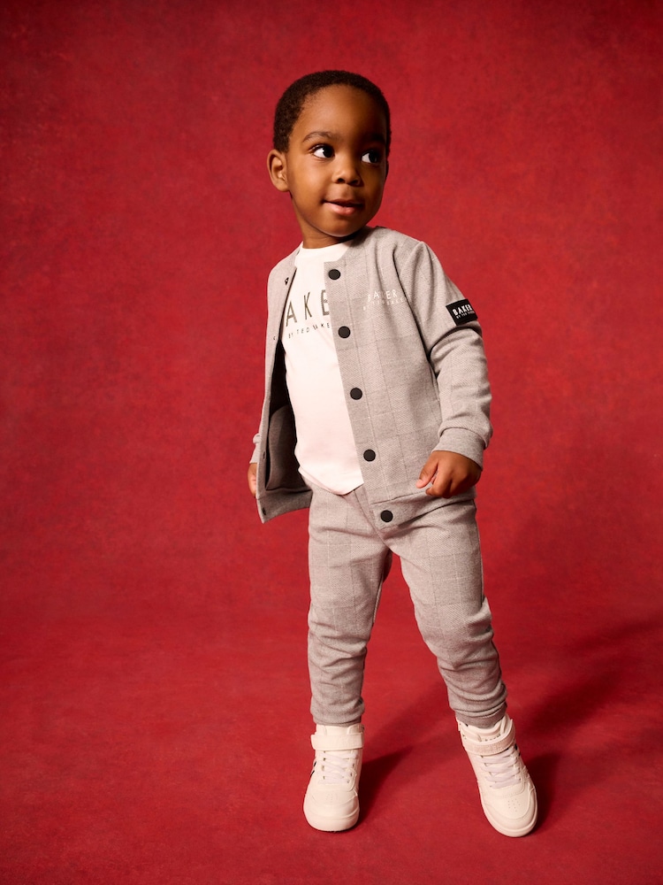 Baker by Ted Baker Grey 100% Cotton Checked 3 Piece Set - Image 1 of 18 Baker by Ted Baker Grey 100% Cotton Checked 3 Piece Set - Image 1 of 18
