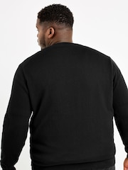 Lyle & Scott Black Crew Neck Cotton Merino Jumper - Image 1 of 5