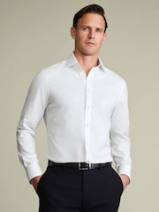 Charles Tyrwhitt White Egyptian Cotton Luxury Texture Shirt - Image 1 of 7