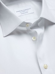 Charles Tyrwhitt White Egyptian Cotton Luxury Texture Shirt - Image 6 of 7