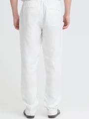 Casual Friday White Pandrup Regular Fit Linen Trousers - Image 2 of 5