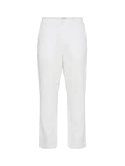 Casual Friday White Pandrup Regular Fit Linen Trousers - Image 5 of 5