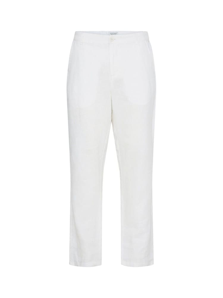 Casual Friday White Pandrup Regular Fit Linen Trousers - Image 5 of 5
