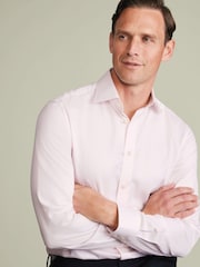 Charles Tyrwhitt Pink Egyptian Cotton Luxury Texture Shirt - Image 2 of 7