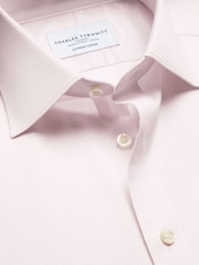 Charles Tyrwhitt Pink Egyptian Cotton Luxury Texture Shirt - Image 6 of 7