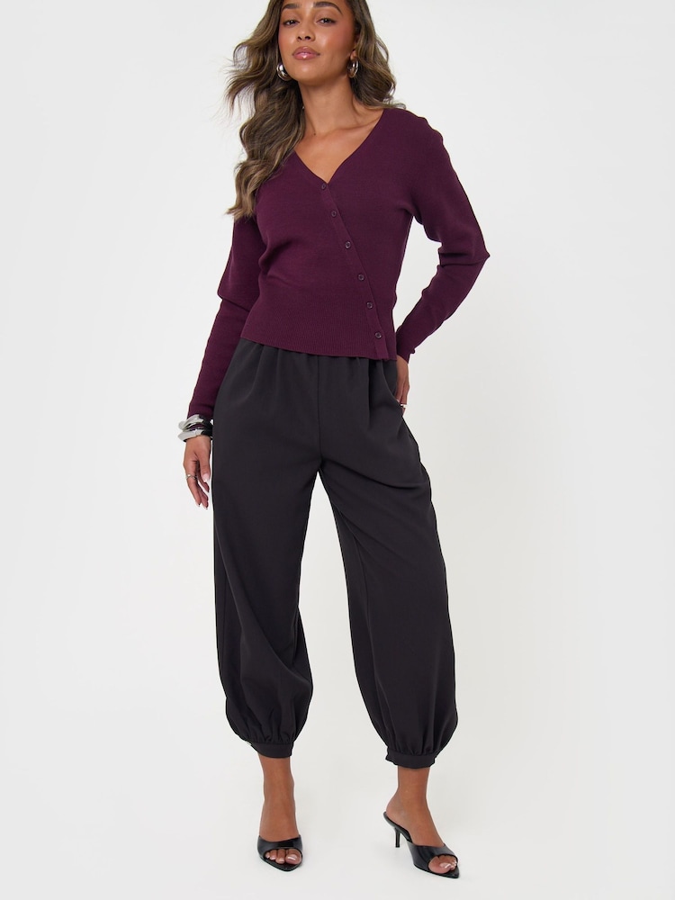 Threadbare Grey Balloon Trousers with Button Cuffs - Image 1 of 5 Threadbare Grey Balloon Trousers with Button Cuffs - Image 1 of 5