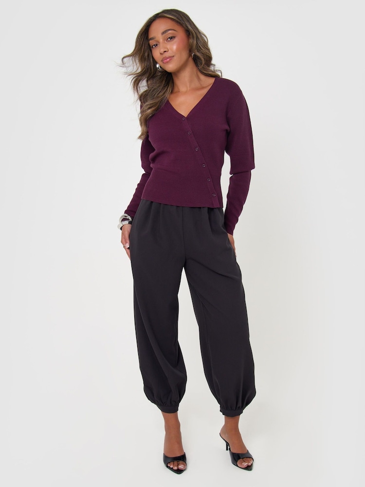 Threadbare Grey Balloon Trousers with Button Cuffs - Image 5 of 5 Threadbare Grey Balloon Trousers with Button Cuffs - Image 5 of 5