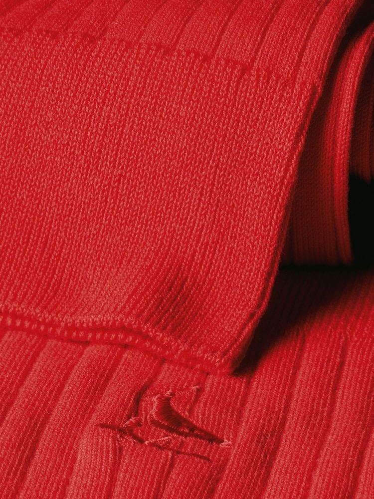 Charles Tyrwhitt Red Cotton Rib Socks - Image 2 of 2 Charles Tyrwhitt Red Cotton Rib Socks - Image 2 of 2