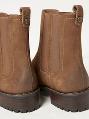 FatFace Brown Verity High Ankle Chelsea Boots - Image 4 of 4
