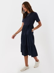 Threadbare Blue Tiered Midaxi Dress - Image 3 of 4