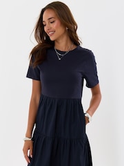 Threadbare Blue Tiered Midaxi Dress - Image 4 of 4