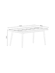 Dark Lloyd Mango Wood Dining Table - Image 4 of 7