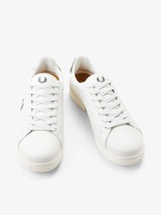 Fred Perry Ecru White B722 Leather Trainers - Image 3 of 5