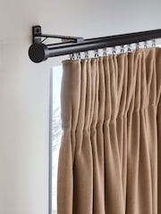 Black Fixed Length Gliding Curtain Track Pole - Image 1 of 5