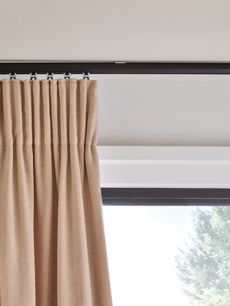 Black Fixed Length Gliding Curtain Track Pole - Image 2 of 5 Black Fixed Length Gliding Curtain Track Pole - Image 2 of 5