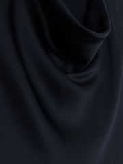 Reiss Navy Cate Silk Cowl-Neck Sleeveless Top - Image 6 of 6