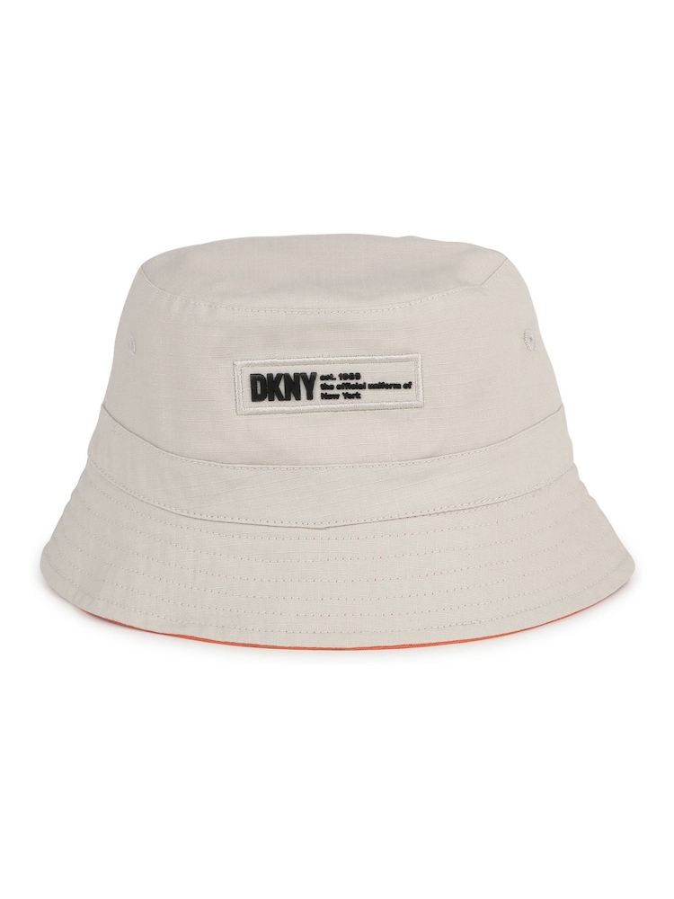 DKNY Neutral Reversible Bucket Hat - Image 1 of 3 DKNY Neutral Reversible Bucket Hat - Image 1 of 3