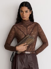 שוקולד - Reiss Olga Bag - תמונה 5 מתוך 7