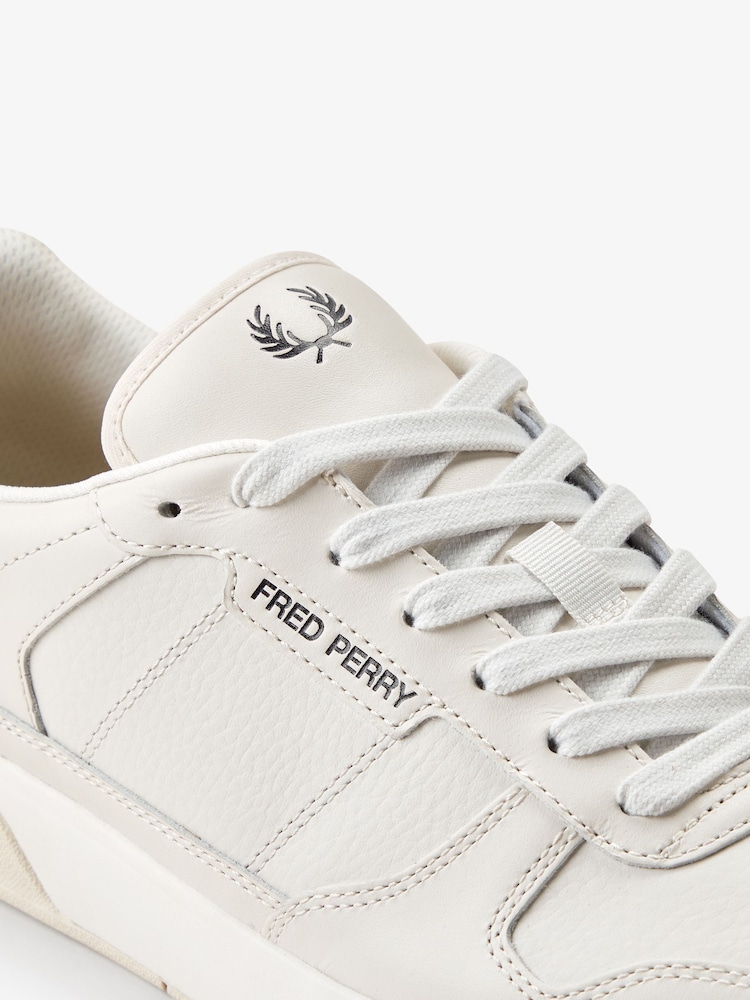 Fred Perry Textured Leather Trainers - Image 2 of 8 Fred Perry Textured Leather Trainers - Image 2 of 8
