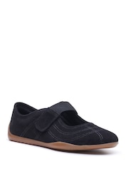 Hush Puppies Black Juno Suede Sneakerina Shoes - Image 3 of 5