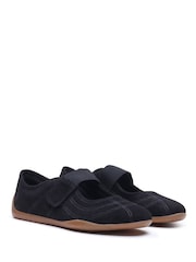 Hush Puppies Black Juno Suede Sneakerina Shoes - Image 4 of 5