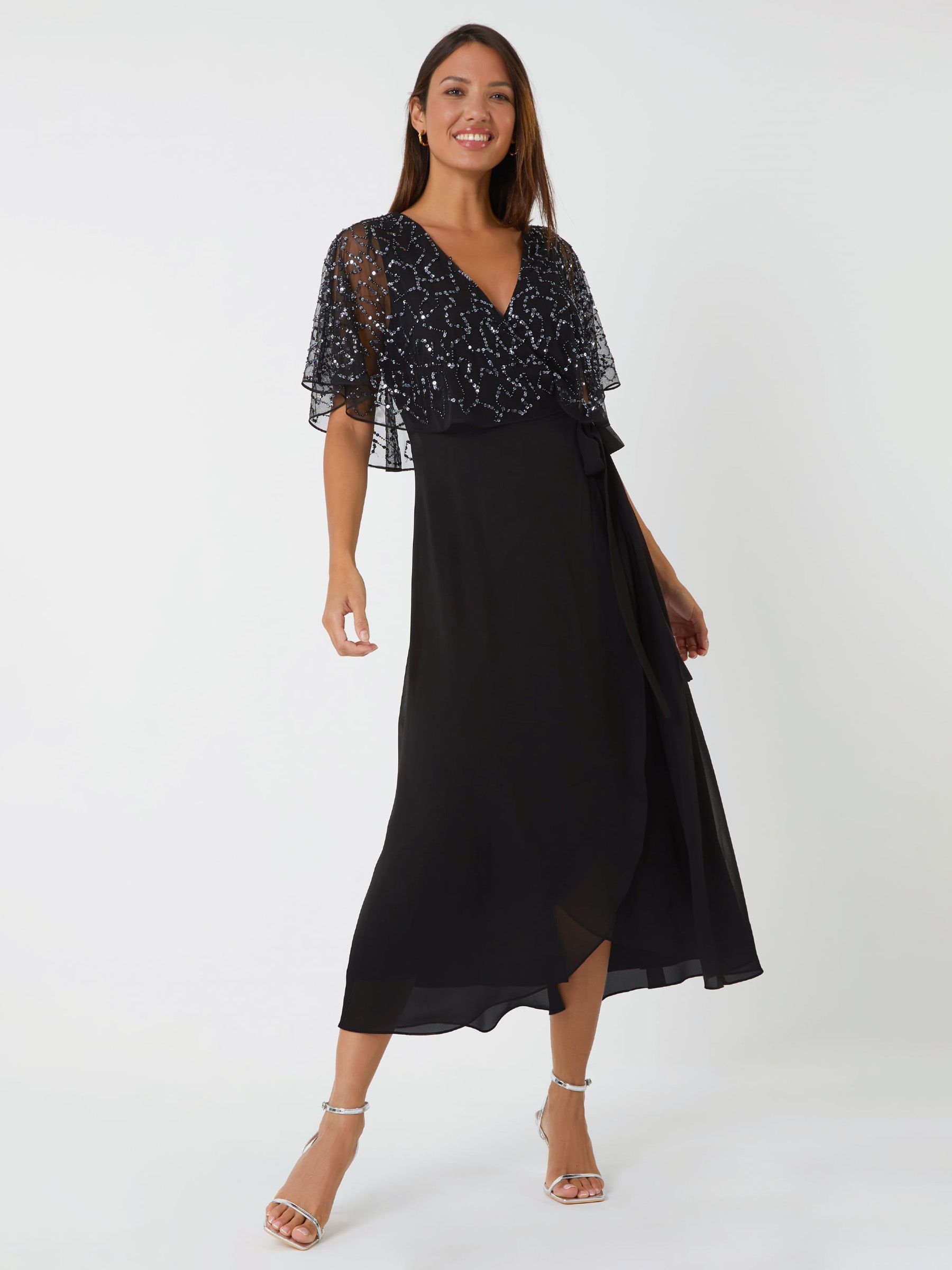 Roman wrap dress discount