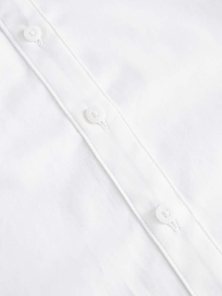 Blanc - Chemise d'écolier en coton de qualité supérieure à col à volants (3-14ans) - Image 10 of 10