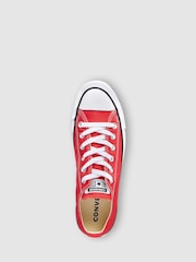 Converse Red Standard Fit Chuck Taylor All Star Ox Trainers - Image 3 of 6