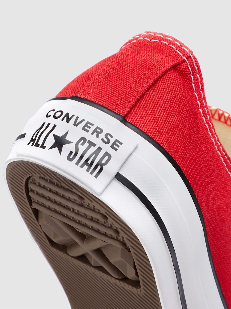 Converse Red Standard Fit Chuck Taylor All Star Ox Trainers - Image 4 of 6