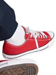 Converse Red Standard Fit Chuck Taylor All Star Ox Trainers - Image 5 of 6