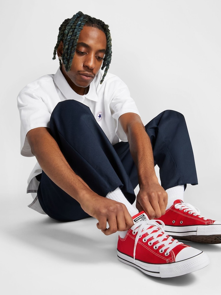 Converse Red Standard Fit Chuck Taylor All Star Ox Trainers - Image 6 of 6