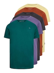 BadRhino Big & Tall Grey 100% Cotton Short Sleeve T-Shirts 5 Pack - Image 8 of 8