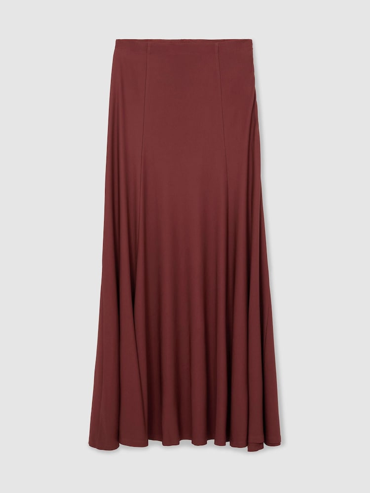 Reiss Rust Orange Margo Jersey Maxi Skirt - Image 2 of 6 Reiss Rust Orange Margo Jersey Maxi Skirt - Image 2 of 6