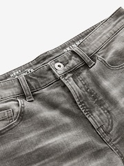 Grey Skinny Fit Stretch Denim Shorts - Image 6 of 8