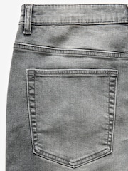Grey Skinny Fit Stretch Denim Shorts - Image 7 of 8