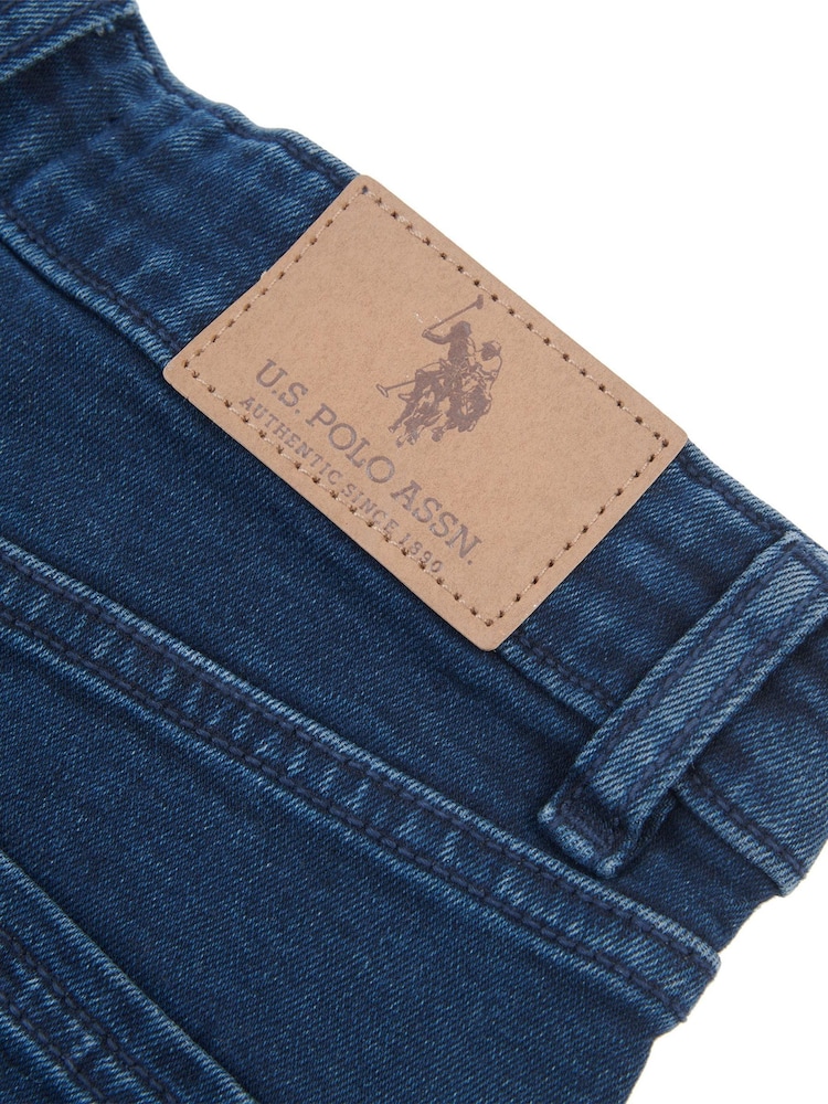 U.S. Polo Assn. Blue Slim Fit Boys 5 Pocket Denim Jeans - Image 7 of 7