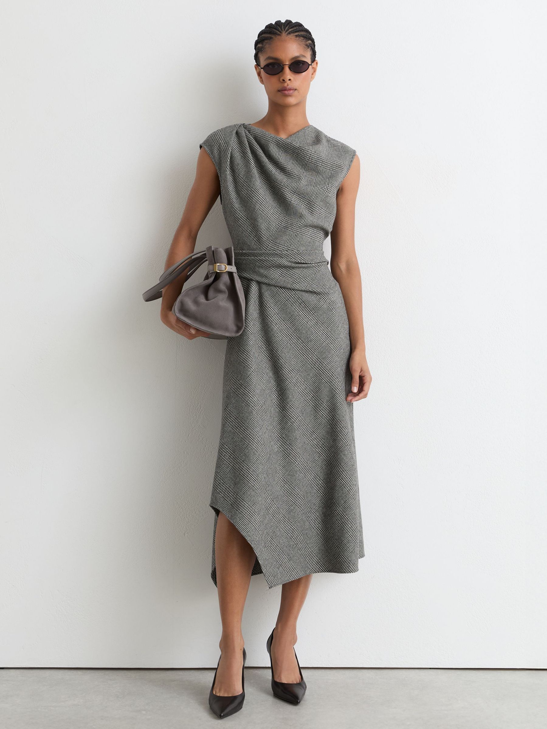 Reiss Grey Dress In Multi