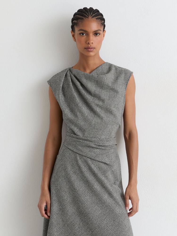 grey check dress Buy Reiss Clara Wool-Blend Tailored Midi from Next USA diamond ring