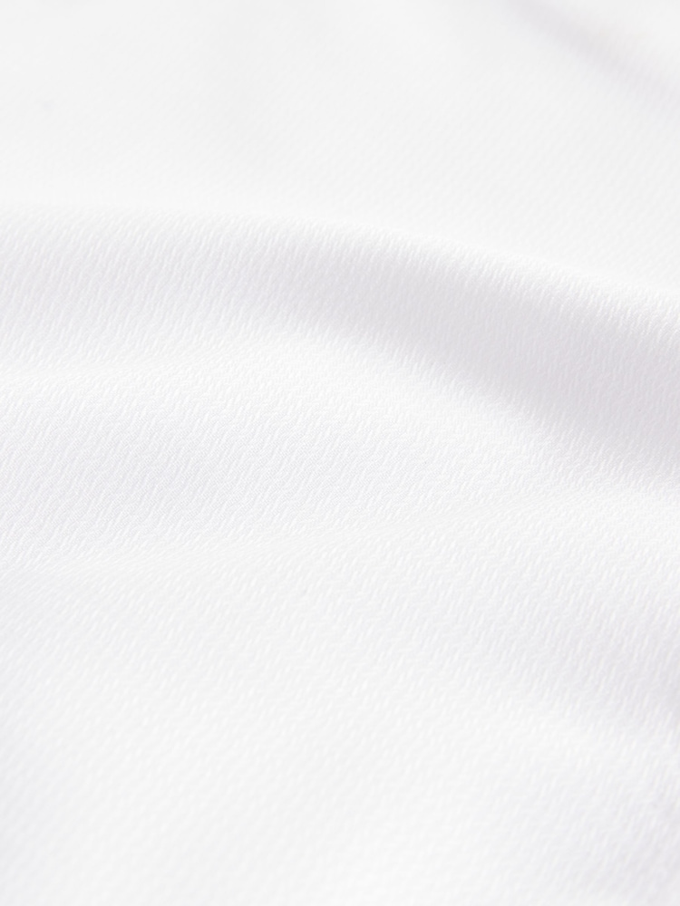White Regular Fit Double Cuff Easy Care Textured Smart Shirt - Image 8 of 8