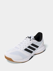 adidas White Ligra 8 Indoor Shoes - Image 2 of 10