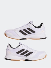 adidas White Ligra 8 Indoor Shoes - Image 3 of 10