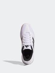 adidas White Ligra 8 Indoor Shoes - Image 4 of 10
