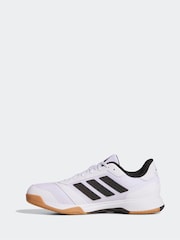 adidas White Ligra 8 Indoor Shoes - Image 6 of 10